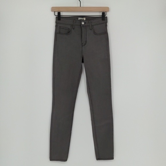 L'AGENCE Margot Skinny High Rise Nickel Grey Jean Denim Size 25‎ - Picture 1 of 15